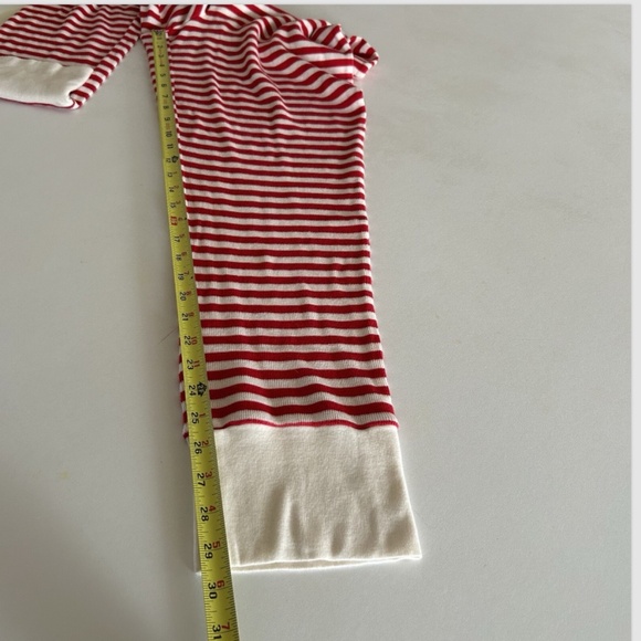 New Victoria’s Secret XL Stretch Thermal Pajama Set Candy Cane Stripe Red White - Picture 12 of 13